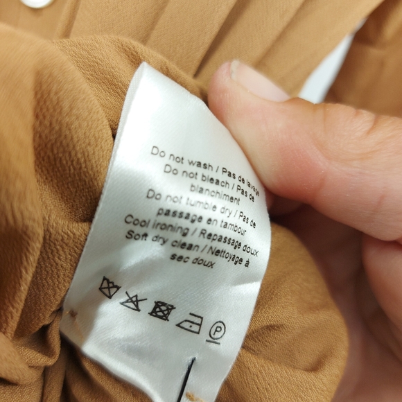 Lemaire Pleated Shirt Dress Caramel Size 34 US 4 - Picture 10 of 11